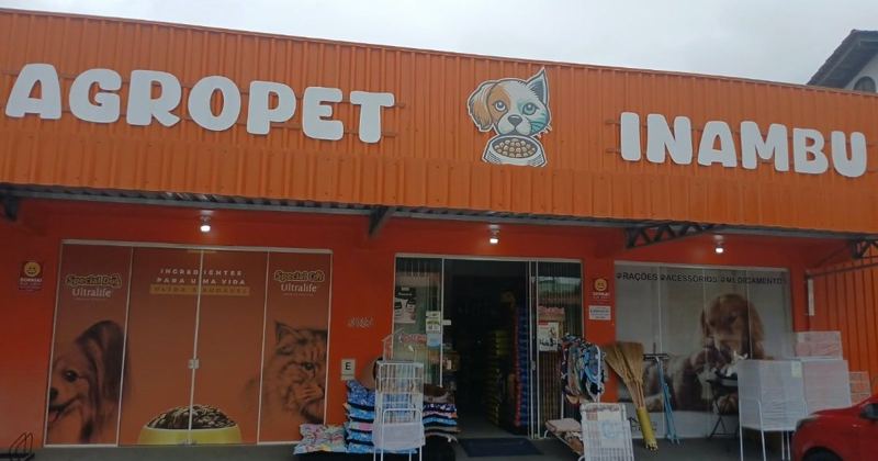 Primeira tela do site Agropet Inambu